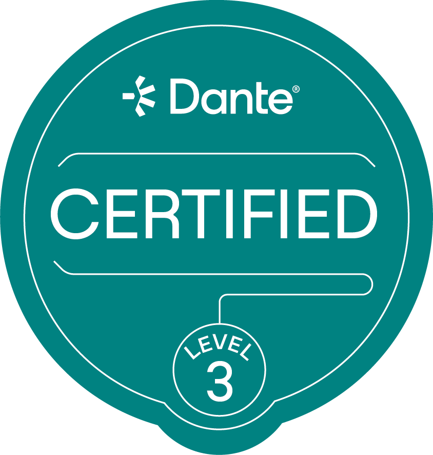Dante Level 3 Certified